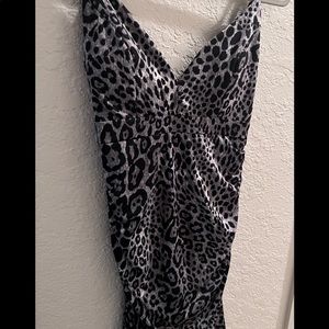 Grey Dress, Grey Leopard style, stretchy